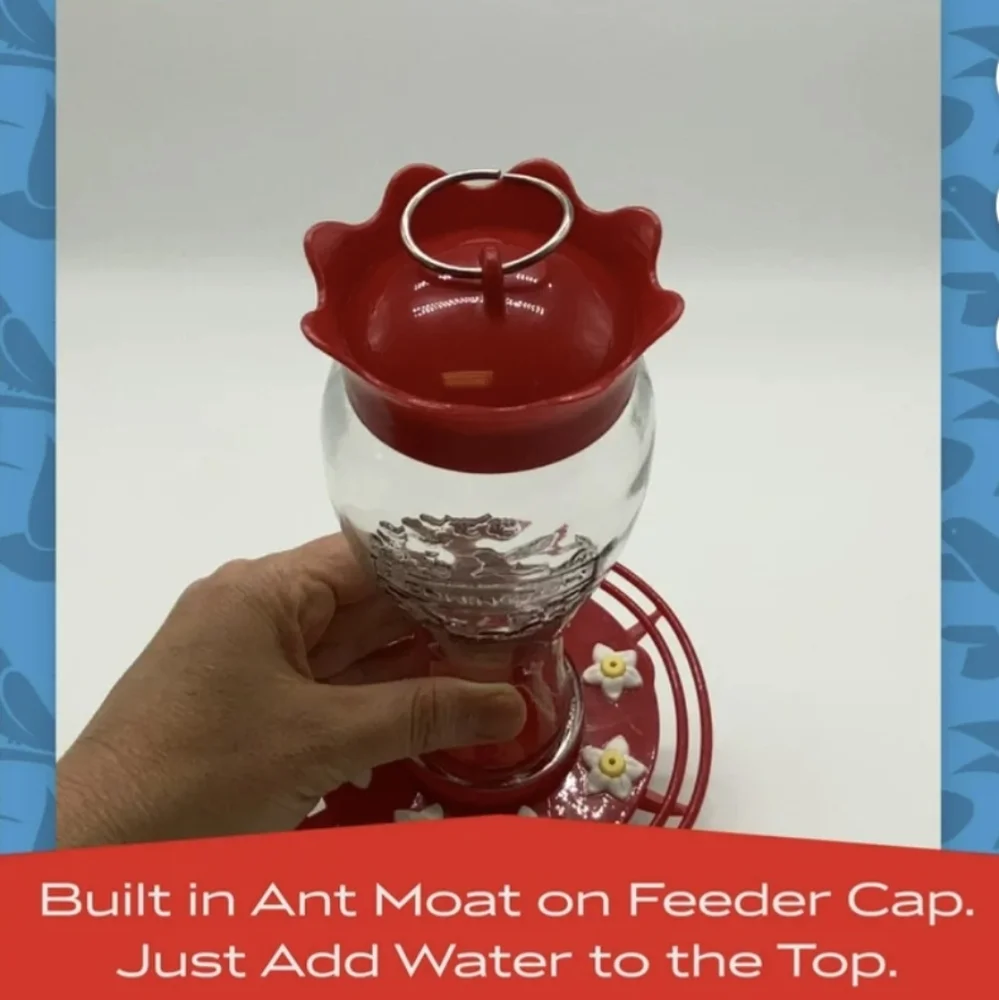 PENNINGTON 16 OZ. GLASS HUMMINGBIRD FEEDER - TOP RATED BEST SELLER☆ BNWT 1 LEFT!